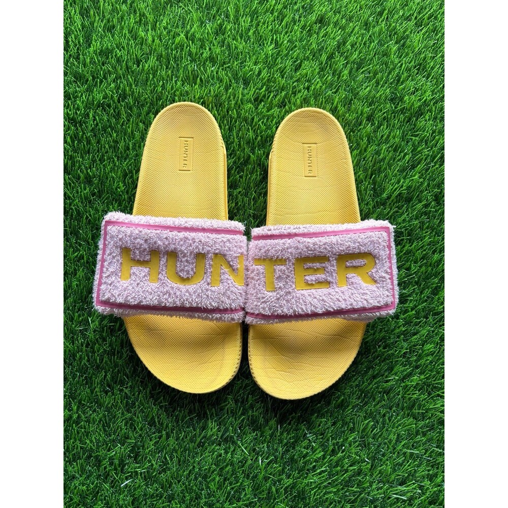 Hunter Original Terry Towelling Logo Slides sz 9